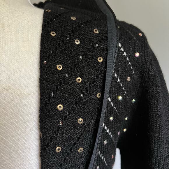 Palena Knit Mock Neck Evening Dress Rhinestones Size‎ 10 True 60s Vintage EUC - Picture 8 of 14